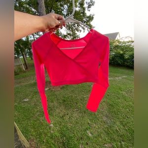 Girls Champion long sleeve crop top